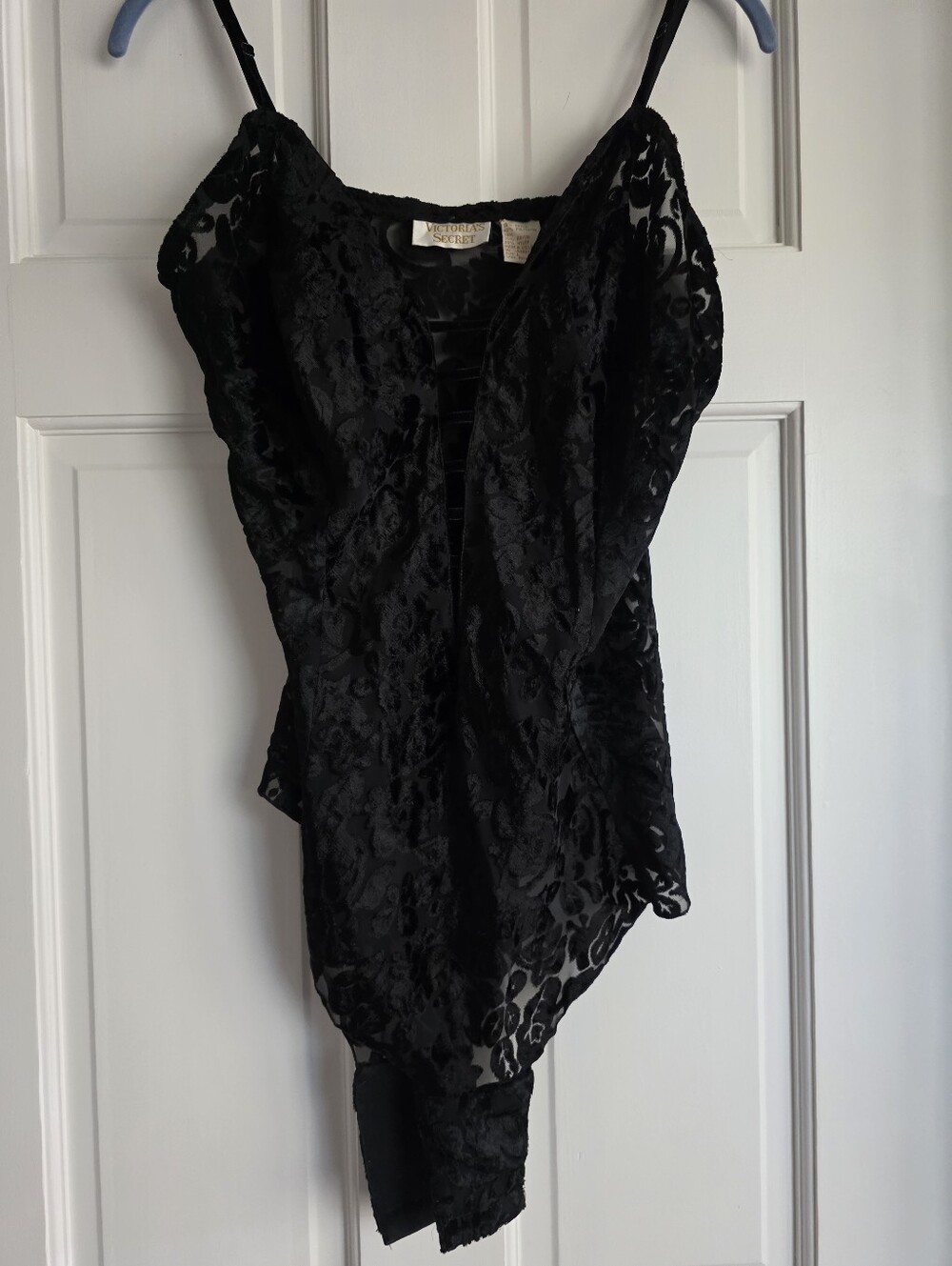 Vintage Victoria's Secret Black Lace Bodysuit SIZE L
